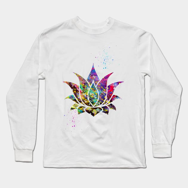 Lotus Long Sleeve T-Shirt by erzebeth